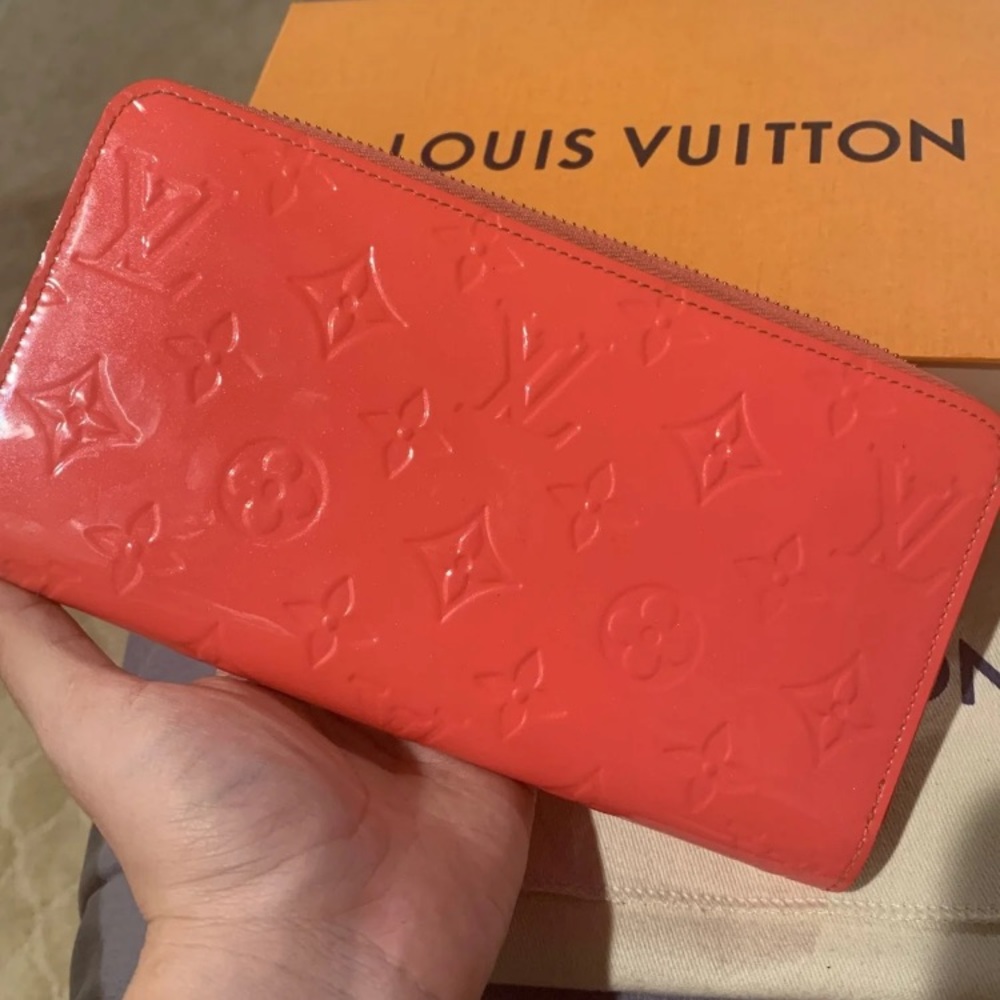 Louis Vuitton Red Embossed Wallet
